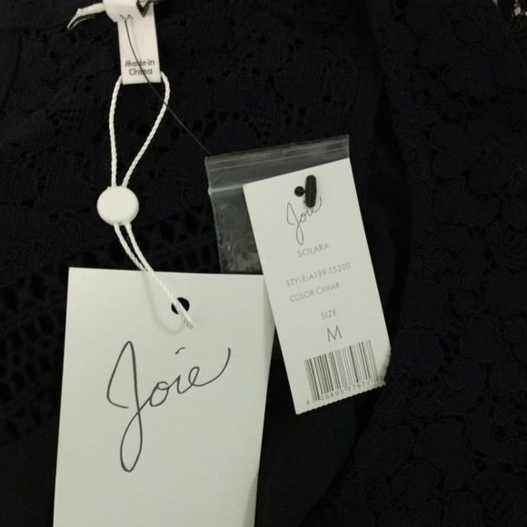 JOIE SILK Solara Lace Yoke Sleeveless Top M - Picture 6 of 8